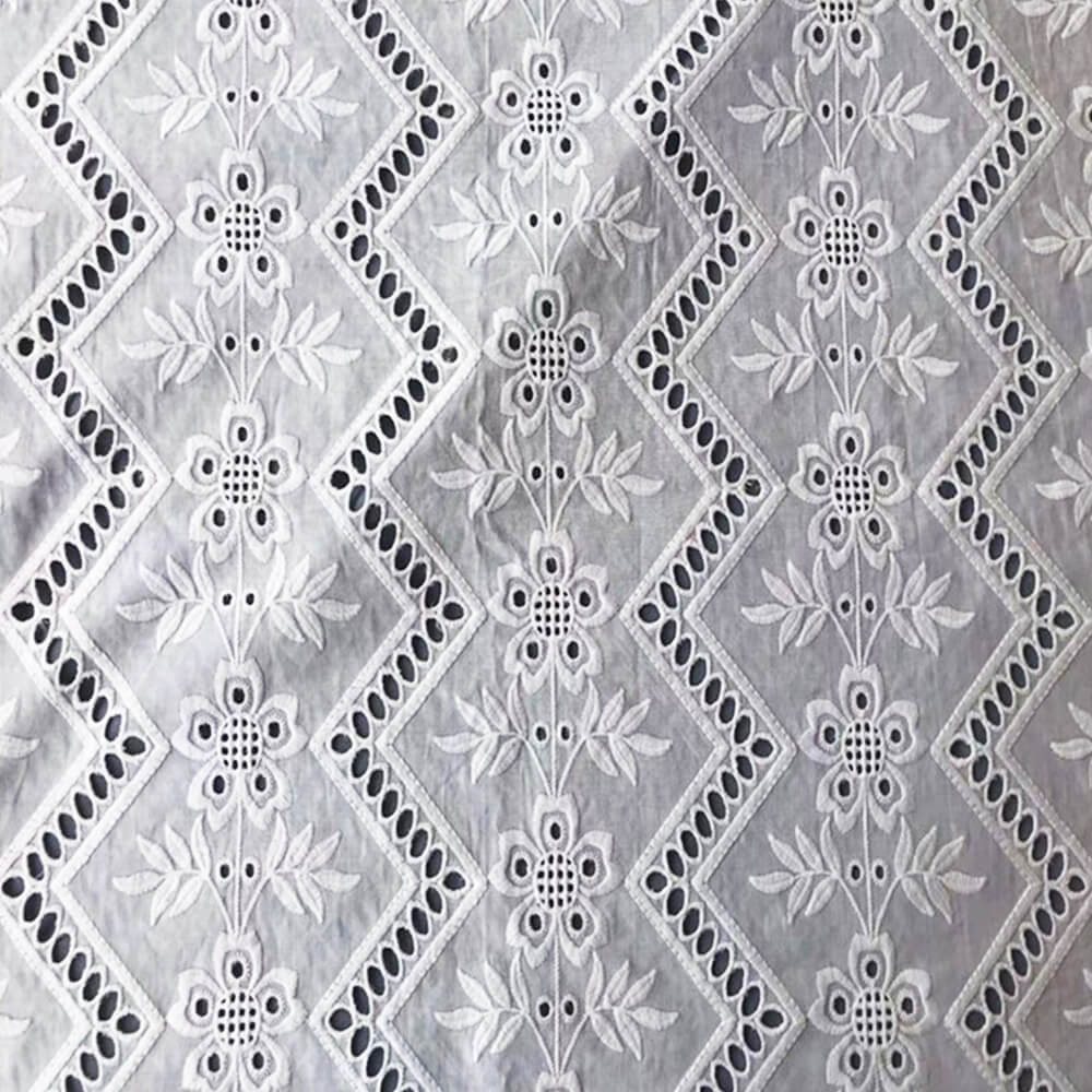 Embroidered Fabric All-Over 100% Cotton for Women's Wear Wholesale Sup 6